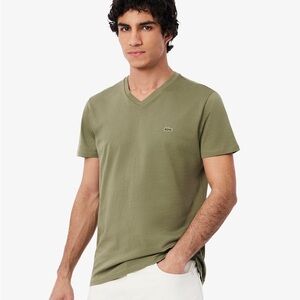 🐊Lacoste Men's Short Sleeve-Olive Green Tee -Size XL